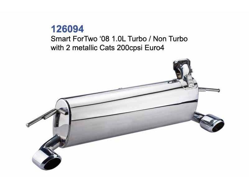Smart Fortwo Mk2 (451) 07-&#39;14: Smart Fortwo 1.0L Turbo Mk2 (W451) Auspuff  Endschalldämpfer