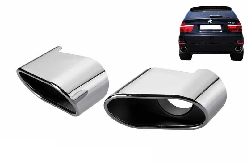 2x Chrom Auspuff Auspuffblenden Edelstahl Endrohre V8 kompatibel für BMW X5  F15 13-18: Hochwertige Autoteile von Online-Autoteilehandel maxpeedingrods  – SHPMXRDE