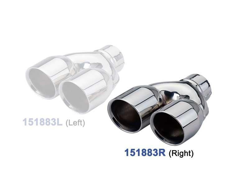 Exhaust Tips Universal Stainless Steel Chrome Plated Exhaust Tip Dual
