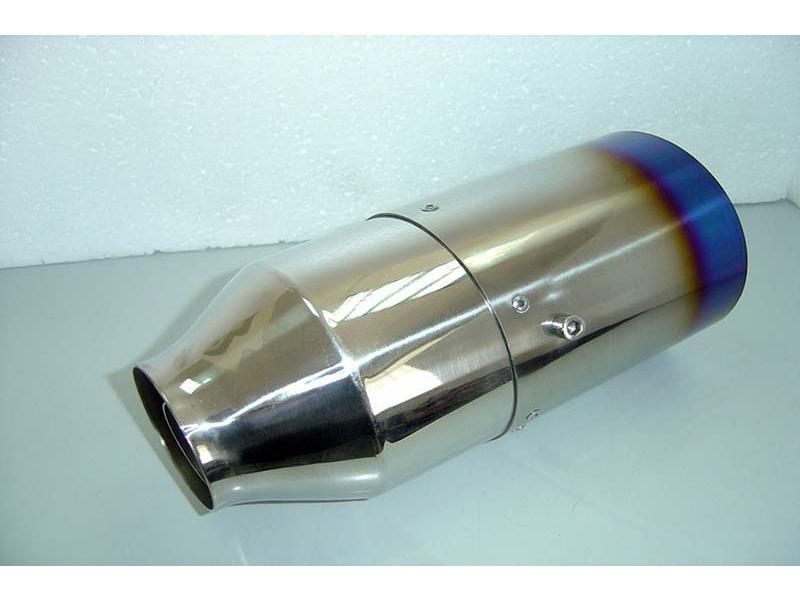 Exhaust Tips: Universal Titanium Exhaust Tip 89mm L210