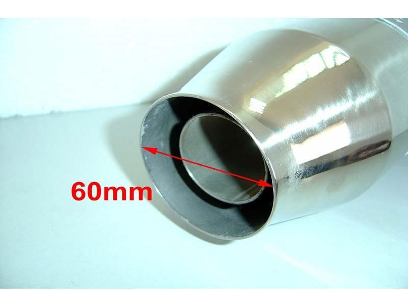 Exhaust Tips: Universal Titanium Exhaust Tip Round Burnt Slant D89 L210