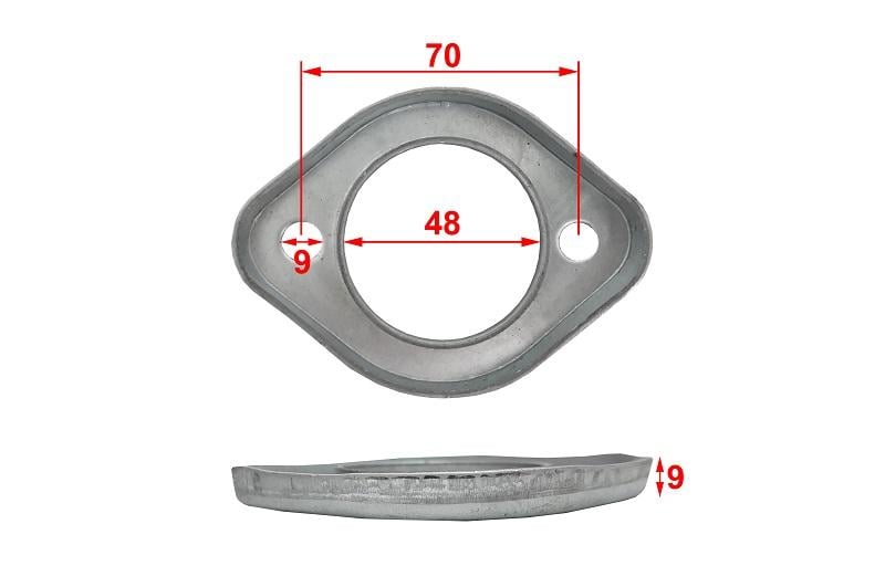 Exhaust FlangesGaskets Toyota Aluminized Steel Exhaust Flange BC70 ID48