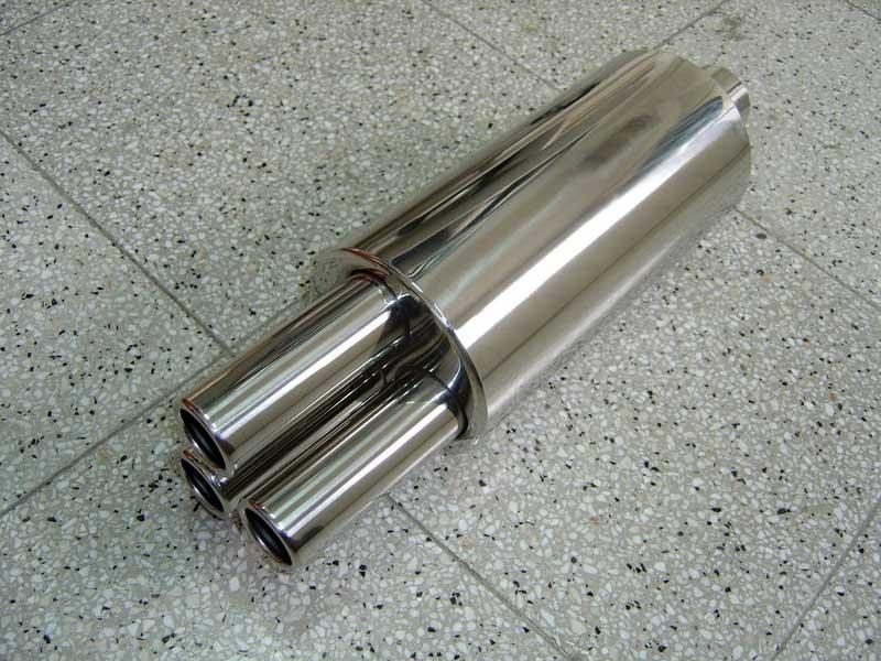 Auspuffblende Universal-Edelstahl-Auto-Auspuff Schalldämpfer Endrohr  Auslassdüse Ende Plain End One Change Two Double Out ID 60MM 75MM  Auspuffblenden (Color : Straight silver 60MM) : : Auto & Motorrad