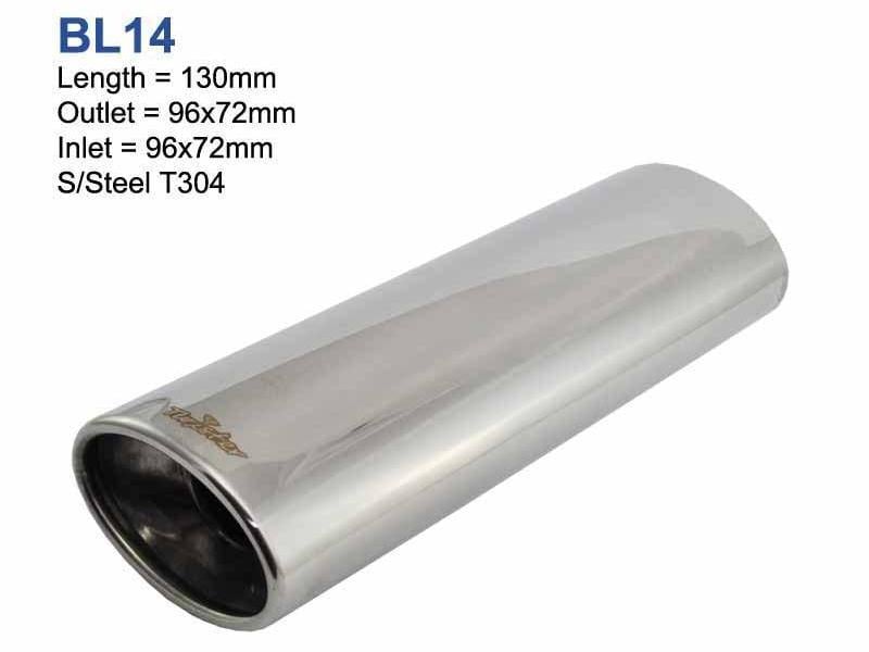 Exhaust Tips Universal Stainless Steel Exhaust Tip Oval 96x72 L330