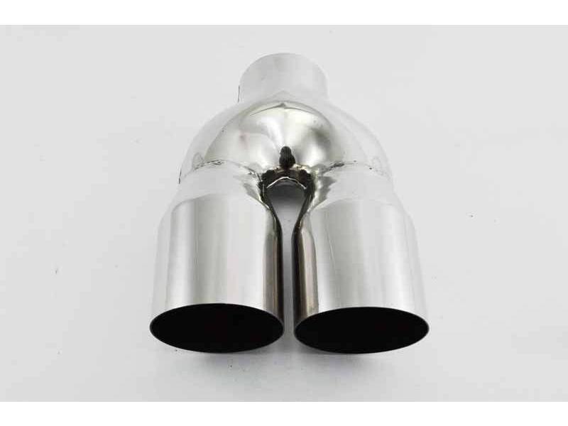 Exhaust Tips: Universal Stainless Steel Exhaust Tip Round Dual