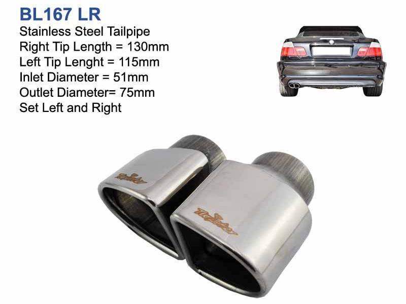 BMW 3 Series Mk4 (E46) '99'06 Universal Stainless Steel Exhaust Tip