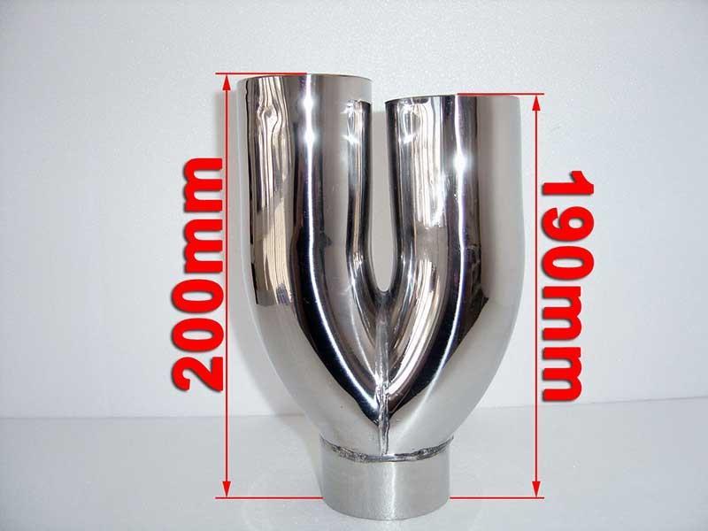 Universal Stainless Steel Exhaust Tip Round Dual BMW M3 Style 2x64 L200