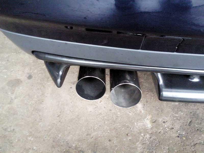 Universal Stainless Steel Exhaust Tip Round Dual BMW M3 Style 2x64 L200