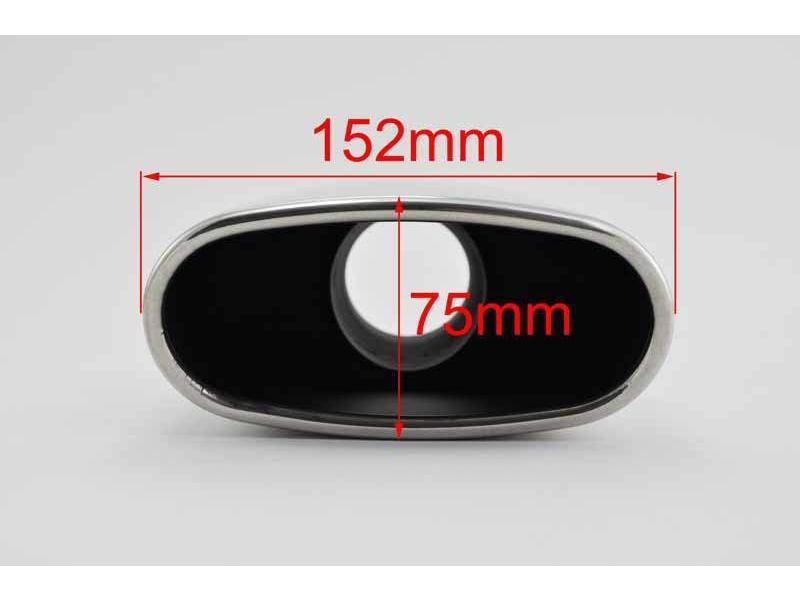 Exhaust Tips Universal Stainless Steel Exhaust Tip Oval 152x75 L200