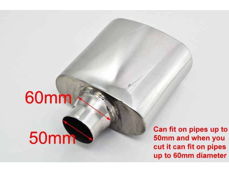 Exhaust Tips Universal Stainless Steel Exhaust Tip Oval 152x75 L200