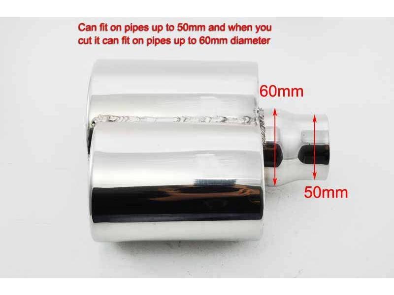 Ulter Sport Auspuffblende Doppelendrohr Oval 160x65mm - Edelstahl Für Optimale Optik