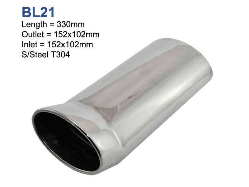 Uitlaatsierstuk Ovaal RVS -116x86xL180mm Simoni Racing - SR TRX86