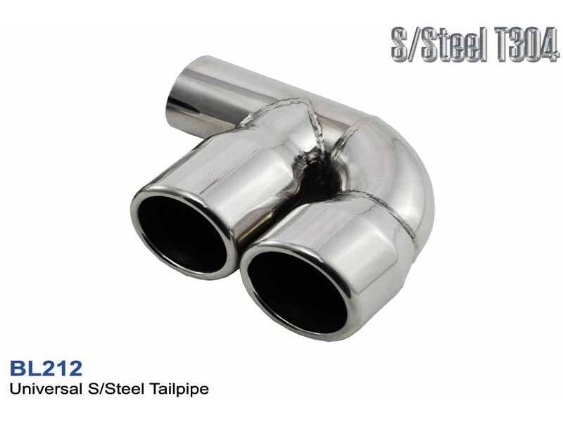 Exhaust Tips Universal Stainless Steel Exhaust Tip Dual 2x76 L160 IN60