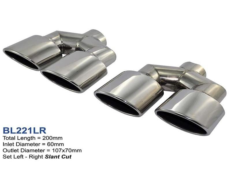 Exhaust Tips Universal Stainless Steel Exhaust Tip Dual Mercedes AMG