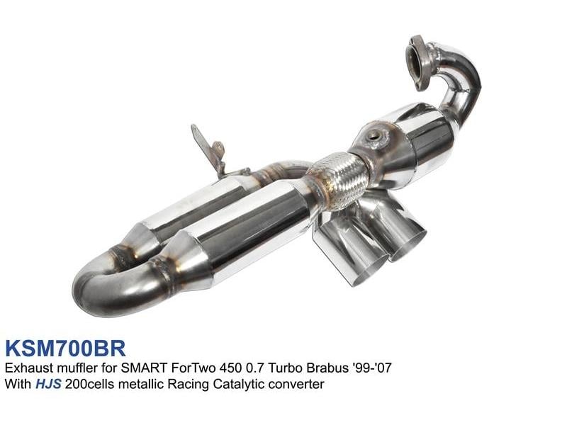 Smart Fortwo Brabus 0.6/0.7 Turbo Mk1 (W450) Exhaust Muffler with Catalytic  Converter HJS