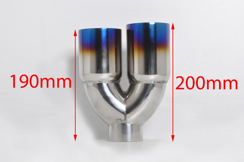 Exhaust Tips Stainless Steel Exhaust Tip Dual 2x76 L200190 IN60