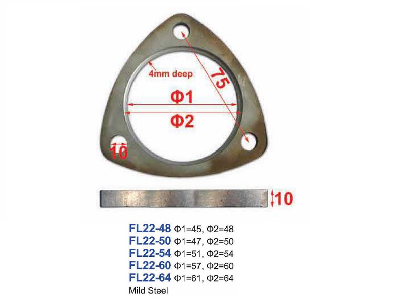 Kit De Conexión De Bridas Y Juntas De Escape De Acero Inoxidable De 2