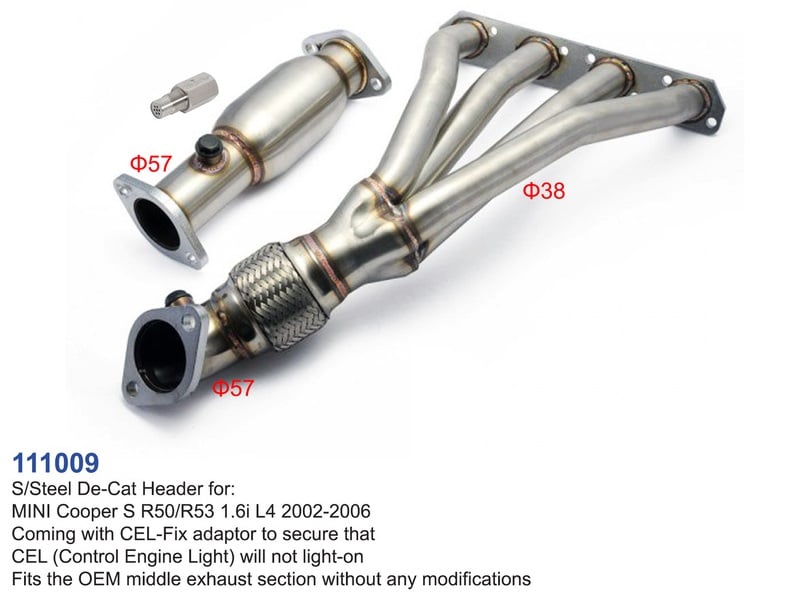Mini Mk1 (R53) Cooper S 2002-2006 Manifold (including Cat Bypass) Exhaust