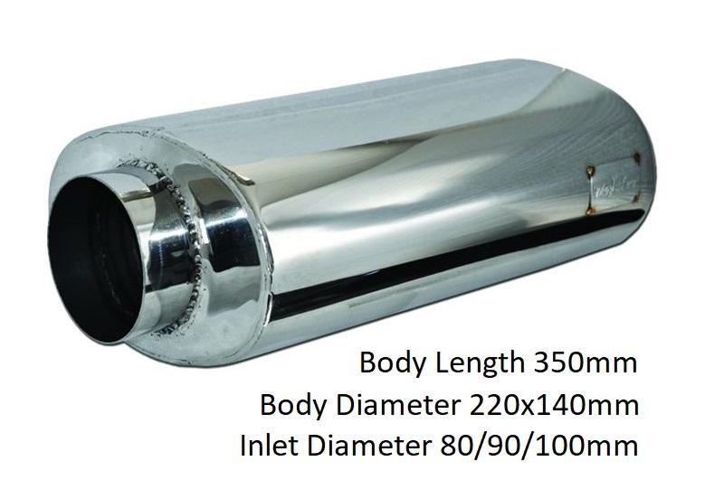 Exhaust Mufflers Universal Stainless Steel Exhaust Mufflers 'Monster