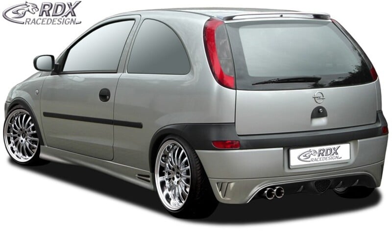 Opel Corsa Mk3 (C) '00-'06: RDX rear bumper extension for OPEL Corsa C  (-2003)