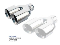Universal Stainless Steel Chrome Plated Exhaust Tip Ferrari Style 76m Left