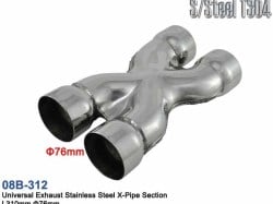 Stainless Steel X Pipe L310 76mm