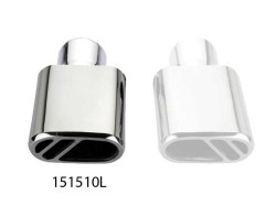 Universal Stainless Steel Exhaust Tip Oval 150x78 L190 IN60-50 Left
