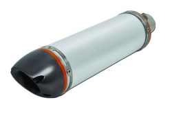 Universal Motorcycle Exhaust Muffler Stainless Steel-Aluminium Cap D100 L300 IN50