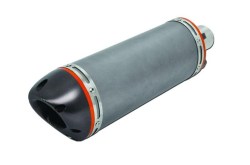 Universal Motorcycle Exhaust Muffler Stainless Steel-Aluminium Cap 125x100 L300 IN50