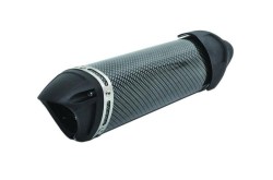 Universal Motorcycle Exhaust Muffler Aluminum-ABS Black Cap 100x90 L300 IN38