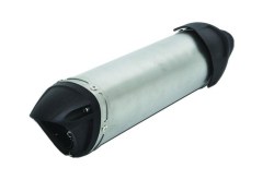 Universal Motorcycle Exhaust Muffler Stainless Steel-ABS Black Cap 100x90 L300 IN38