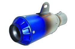 Universal Motorcycle Exhaust Muffler Stainless Steel Cone D110 L200 IN50 Burned