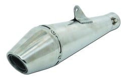 Universal Motorcycle Exhaust Muffler Stainless Steel Cone D100 L270 IN50