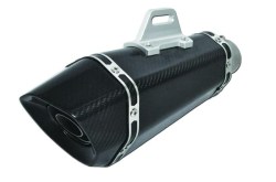 Universal Motorcycle Exhaust Muffler Carbon Hexagon L220 IN50