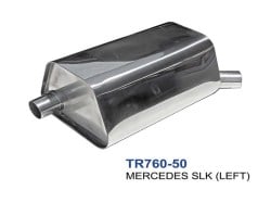 Mercedes SLK Stainless Steel Exhaust Muffler Trapezium Left L300 50mm