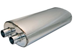 Universal Stainless Steel Exhaust Muffler Oval 210x125 L500 60-50mm