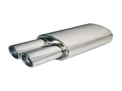 Universal Stainless Steel Exhaust Muffler with Exhaust Tips Oval 83x70 Oval 210x125 60-50mm