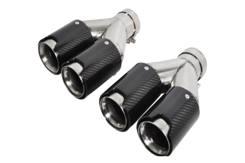 BMW M Look Stainless Steel-Carbon Dual Tips 2x80 L250-240 IN60 Left